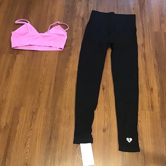 nwt womens best power leggings with free bralette - Picture 2 of 9